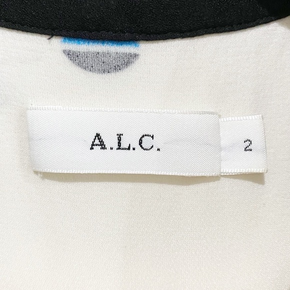 A.L.C. Reese Lips Print Silk Dress Size 2 - Picture 9 of 12